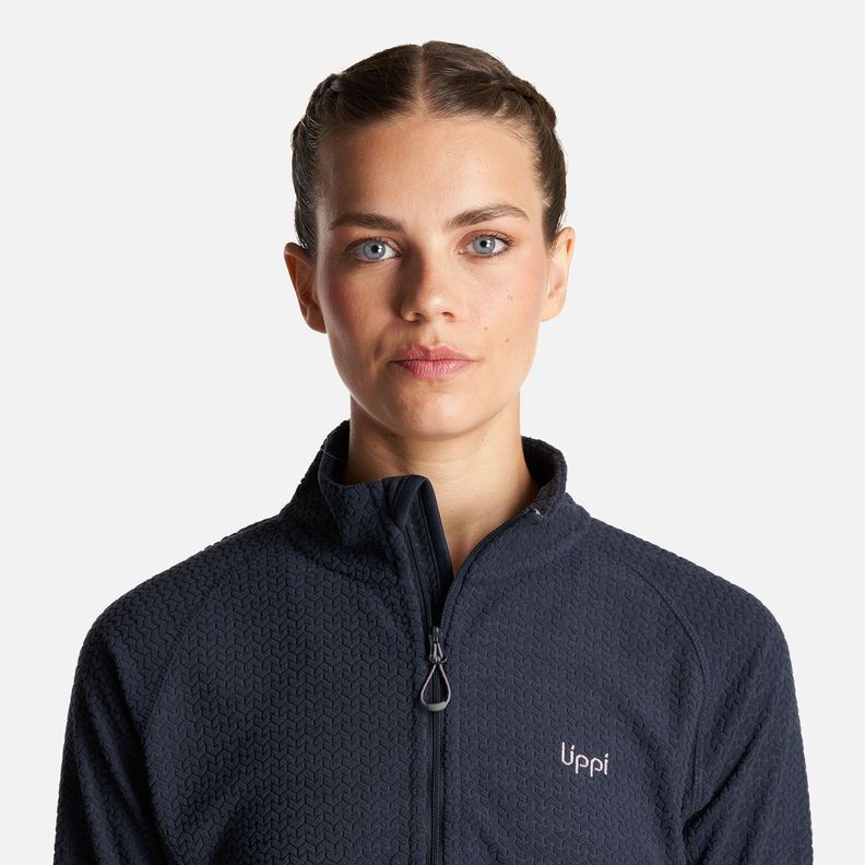 Poleron Mujer Jacaranda Nano-F 14 Zip Azul Marino Lippi I23-4