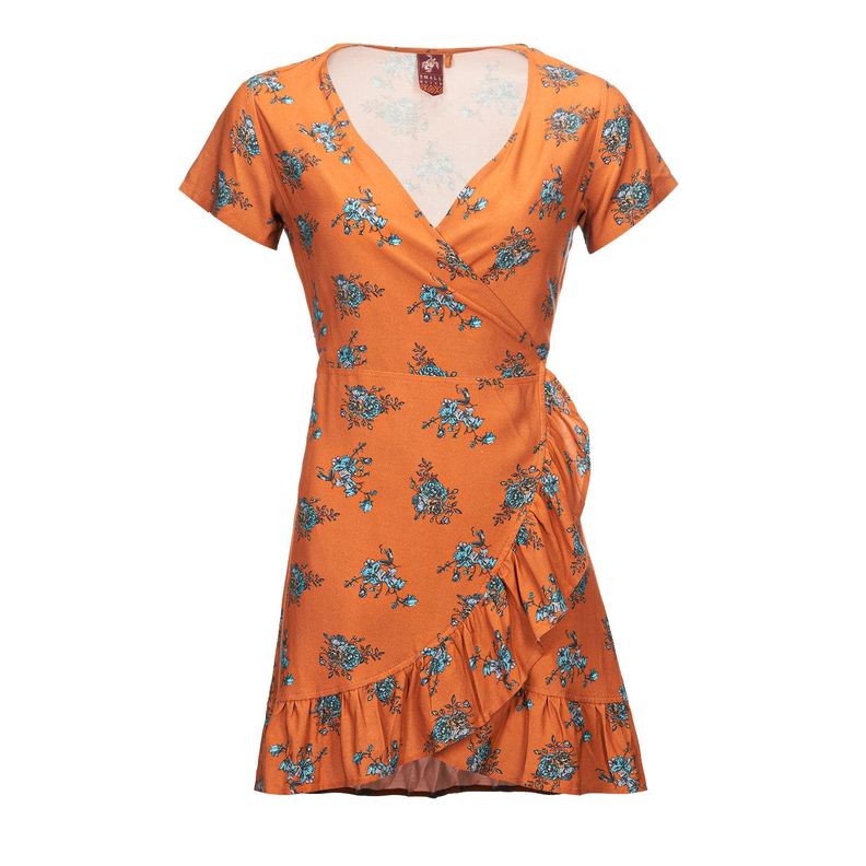 Vestido Mujer Aflora Damasco print Haka Honu-0