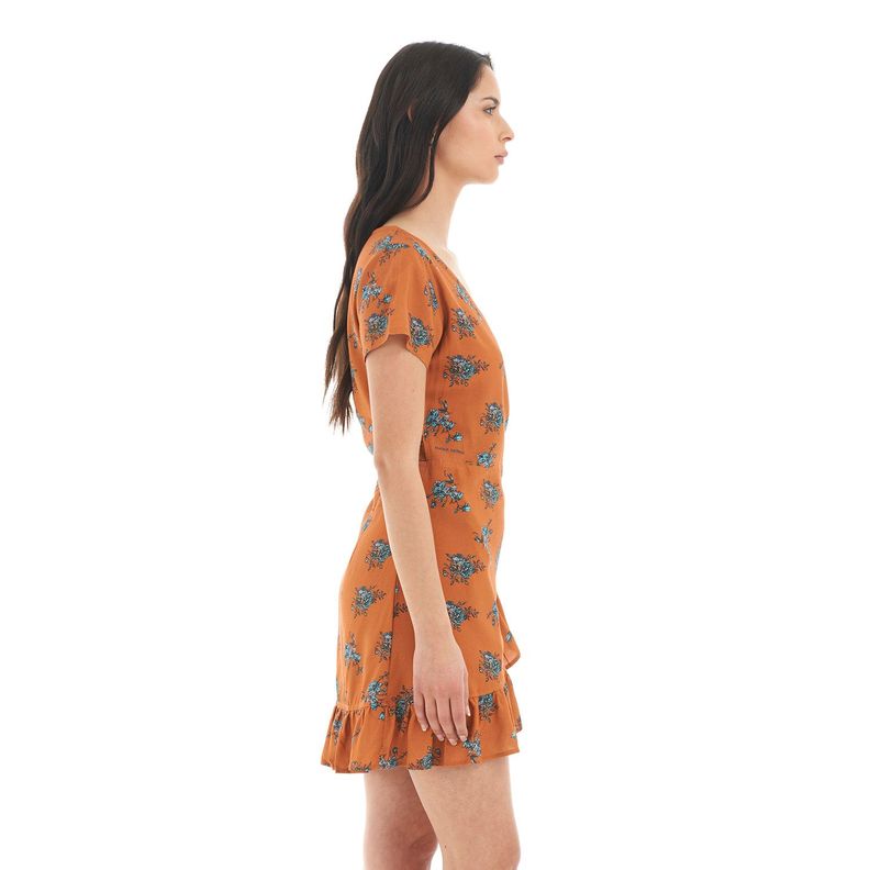 Vestido Mujer Aflora Damasco print Haka Honu-3