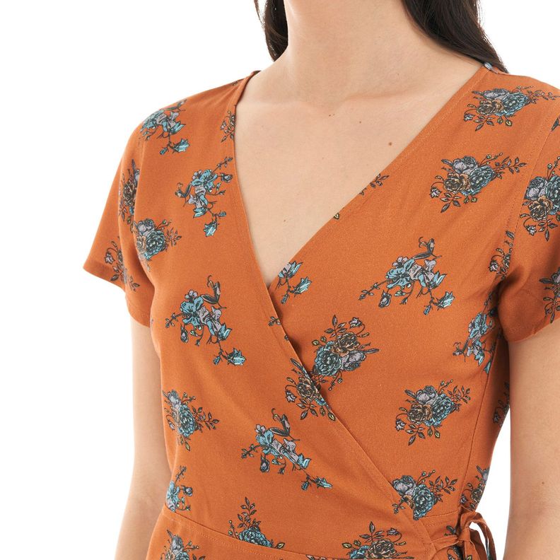 Vestido Mujer Aflora Damasco print Haka Honu-7