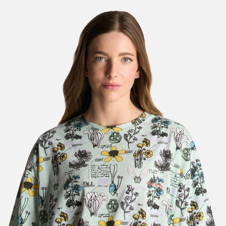 Polera Mujer Botanica Print Jade Haka Honu-3