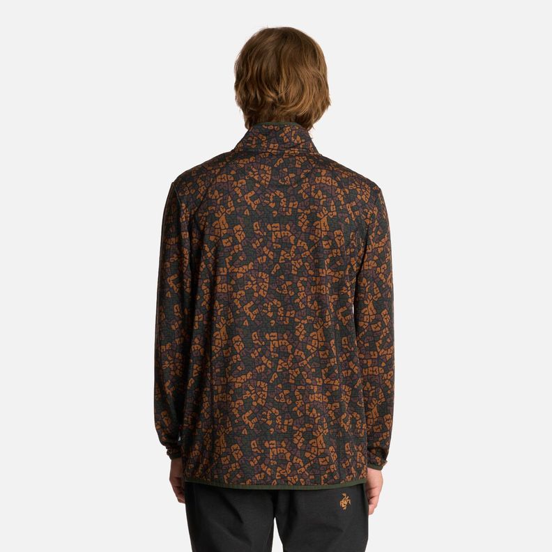 Polerón Hombre Taina Print Verde Militar Haka Honu I25-2