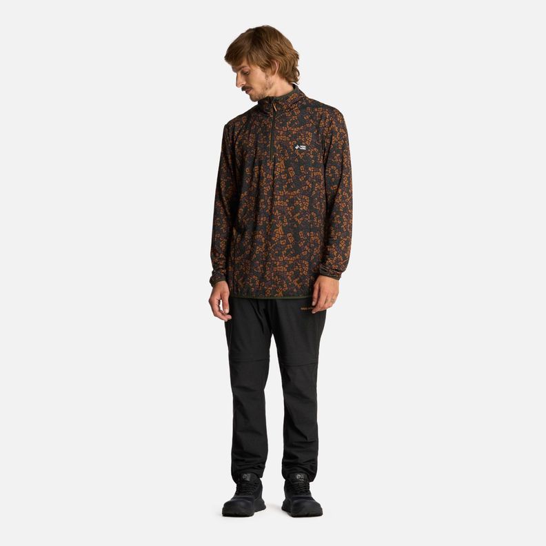 Polerón Hombre Taina Print Verde Militar Haka Honu I25-4
