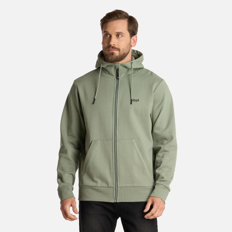Polerón Hombre Ulmo FullZip Sweatshirt Jade Oscuro Lippi I25-0