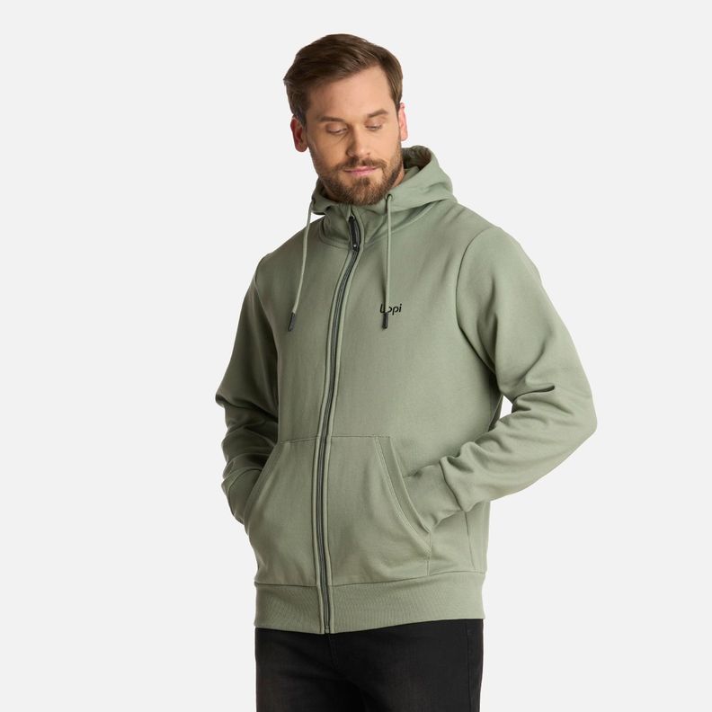 Polerón Hombre Ulmo FullZip Sweatshirt Jade Oscuro Lippi I25-1