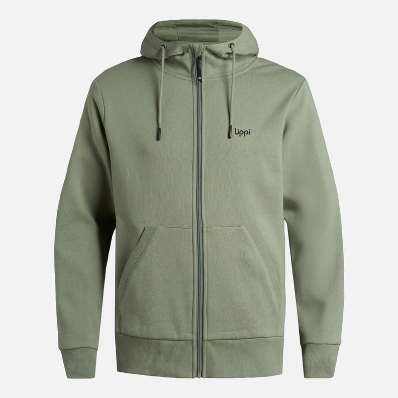 Polerón Hombre Ulmo FullZip Sweatshirt Jade Oscuro Lippi I25-6