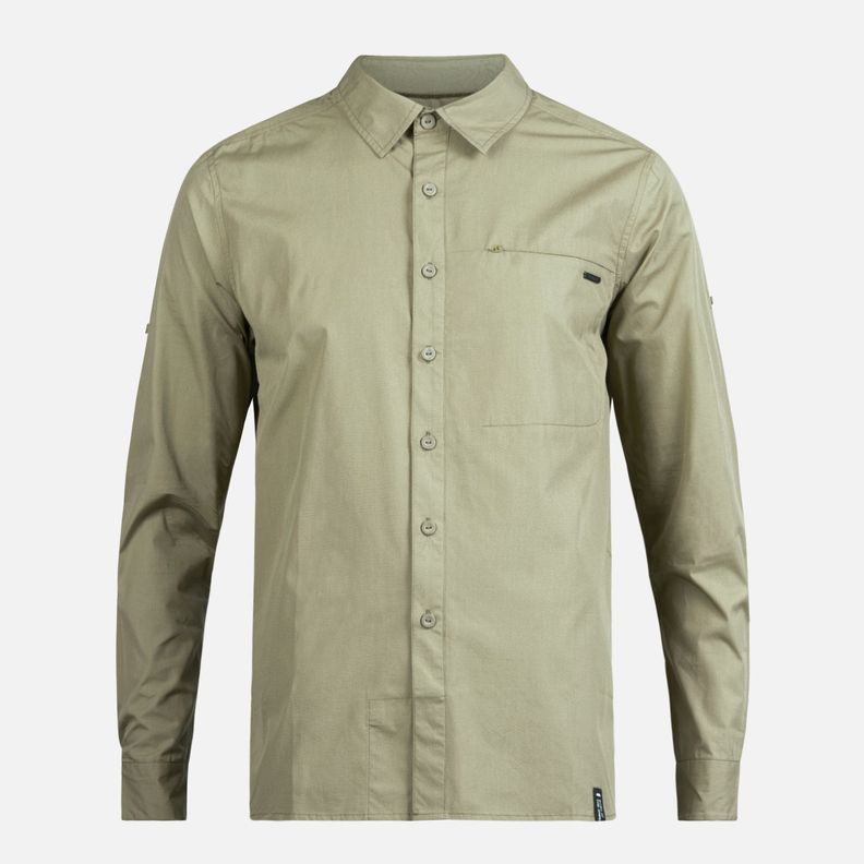 Camisa Hombre Alloy Long Sleeve Shirt Melange Verde Lippi I23-0
