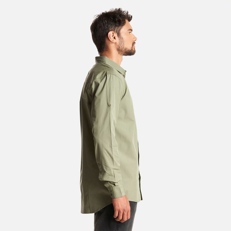 Camisa Hombre Alloy Long Sleeve Shirt Melange Verde Lippi I23-3