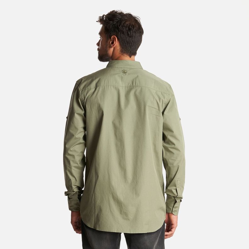 Camisa Hombre Alloy Long Sleeve Shirt Melange Verde Lippi I23-4