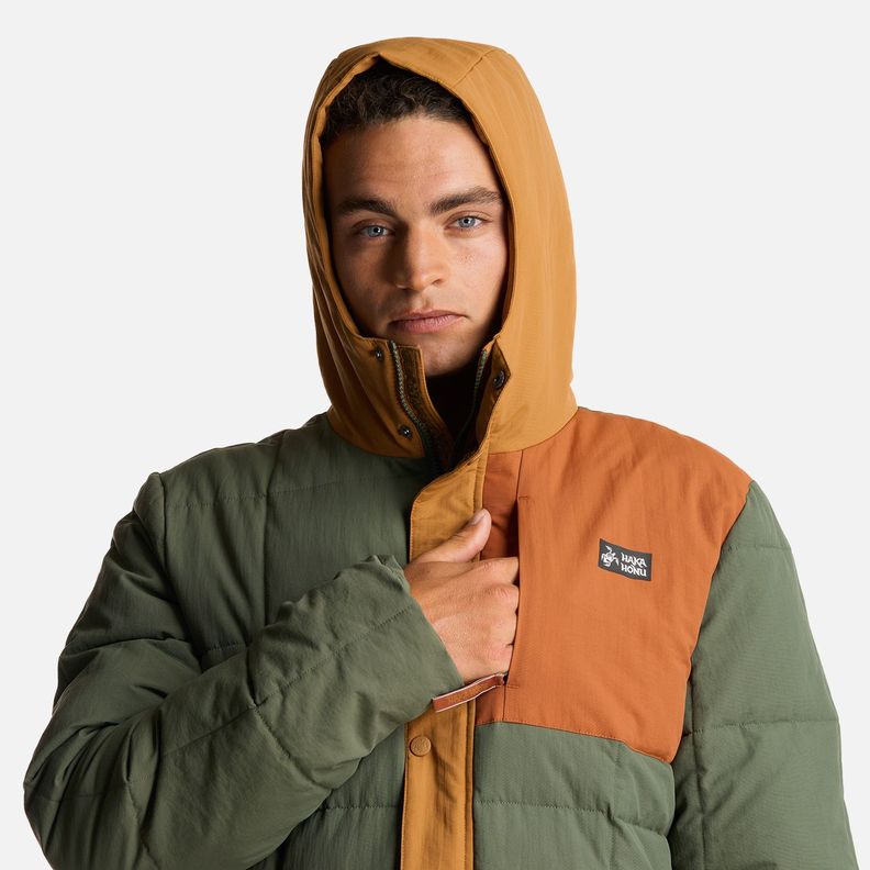 Chaqueta Hombre Aislado Verde Grisaceo Haka Honu-3