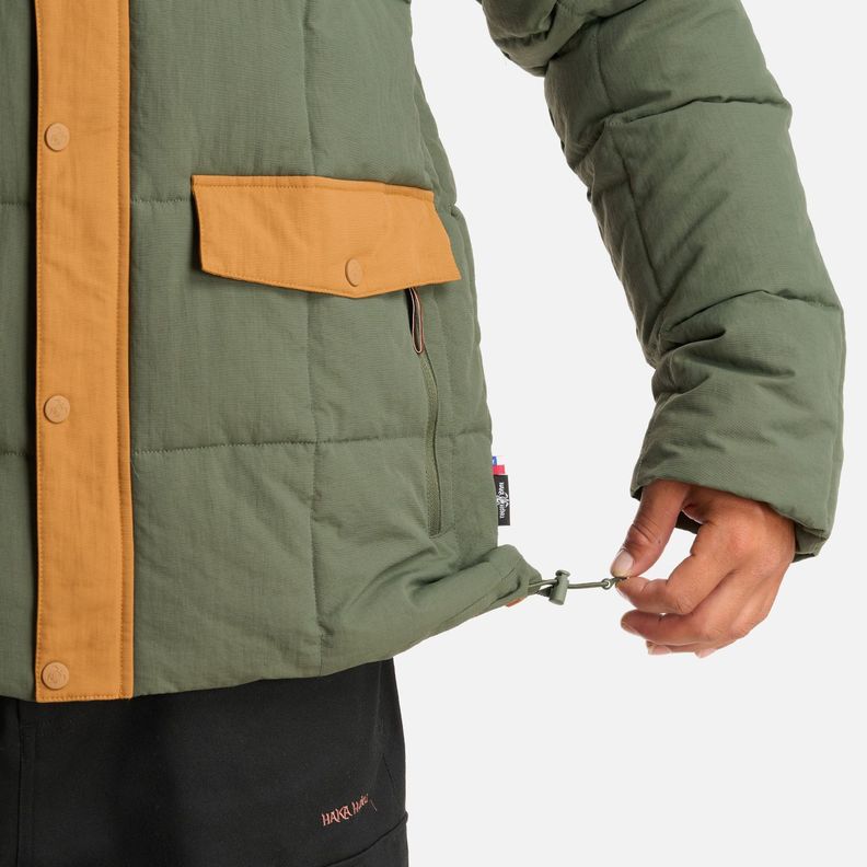 Chaqueta Hombre Aislado Verde Grisaceo Haka Honu-5