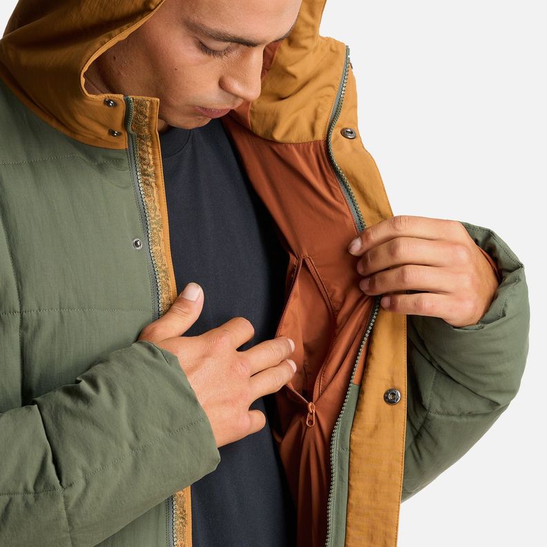Chaqueta Hombre Aislado Verde Grisaceo Haka Honu-6