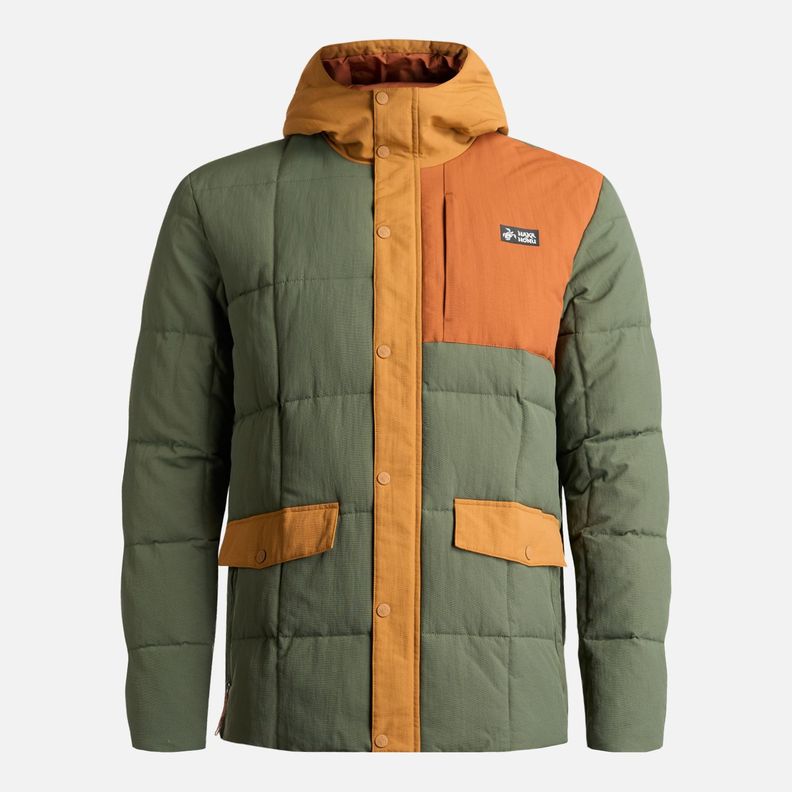 Chaqueta Hombre Aislado Verde Grisaceo Haka Honu-8
