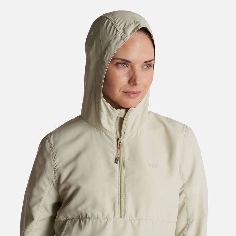 Chaqueta Mujer  Nightfall WindBreaker 1/4 Zip Hoody Jacket Menta Lippi-4