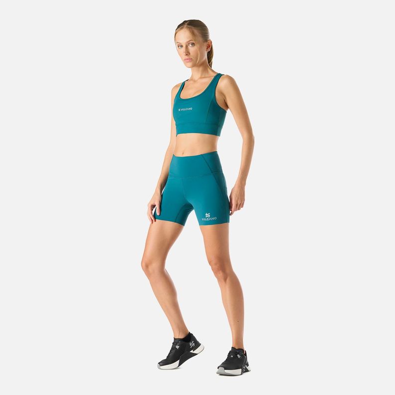Calza Mujer BTM Compressive Short High Rise Petroleo Vulcano-6