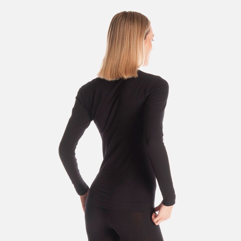 Primera Capa Mujer Skintec 1000 Seamless Top Negro Lippi V25-3
