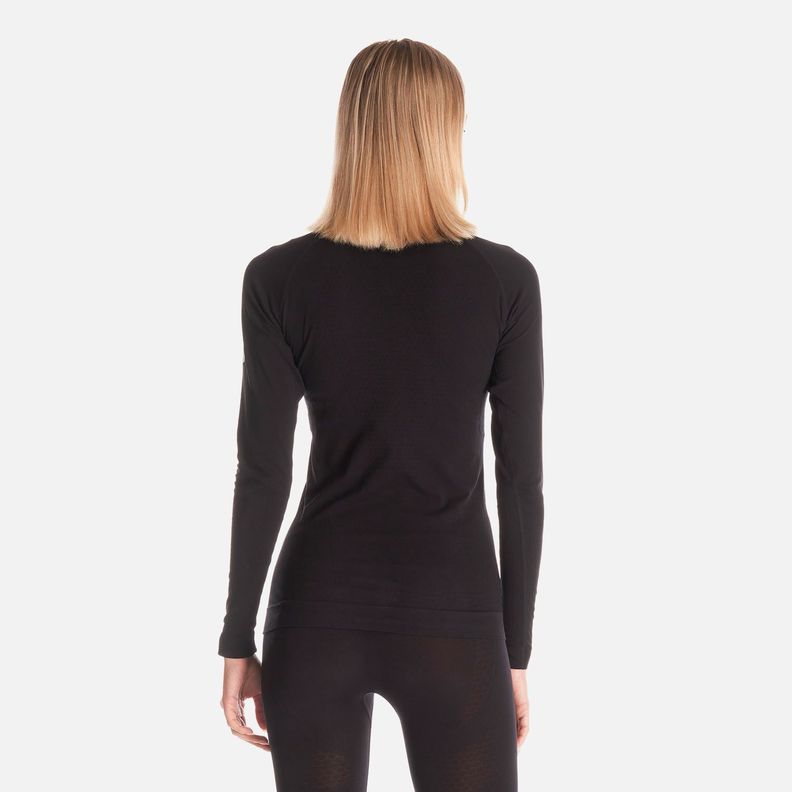 Primera Capa Mujer Skintec 1000 Seamless Top Negro Lippi V25-4