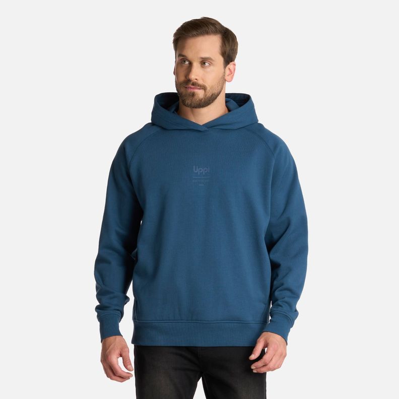 Polerón Hombre Ulmo Hoody Sweatshirt Azul Piedra Lippi I25-0