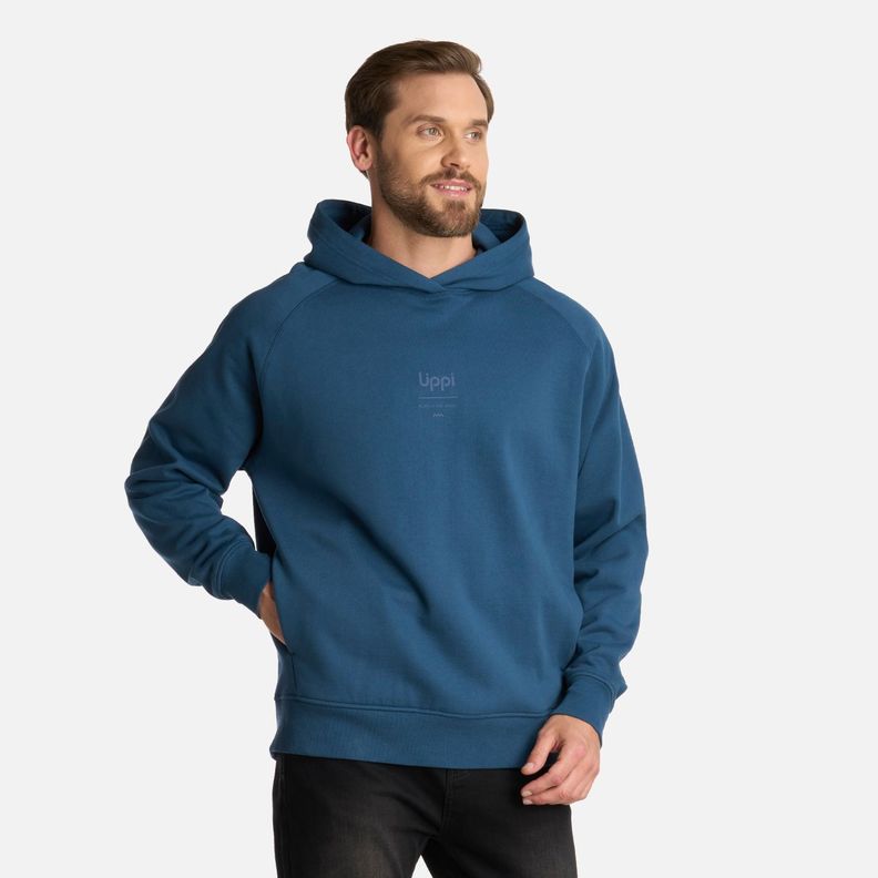 Polerón Hombre Ulmo Hoody Sweatshirt Azul Piedra Lippi I25-1