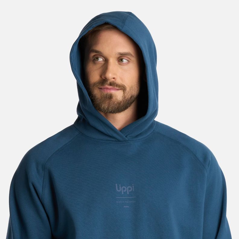 Polerón Hombre Ulmo Hoody Sweatshirt Azul Piedra Lippi I25-3