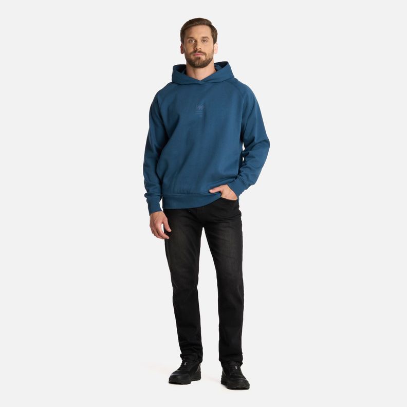 Polerón Hombre Ulmo Hoody Sweatshirt Azul Piedra Lippi I25-5