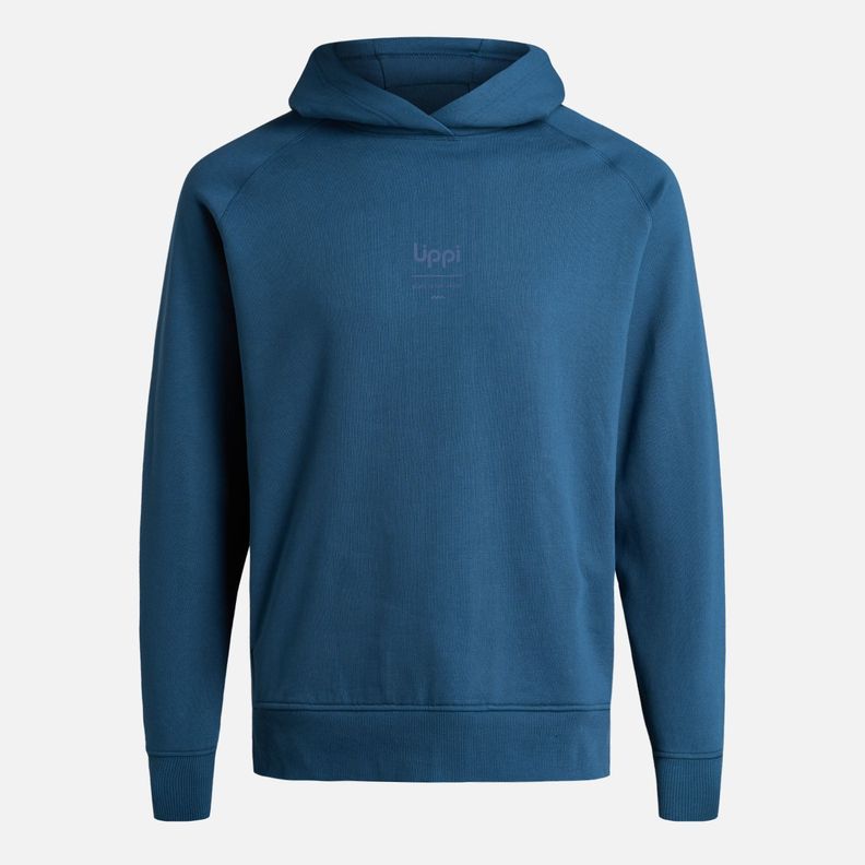 Polerón Hombre Ulmo Hoody Sweatshirt Azul Piedra Lippi I25-6