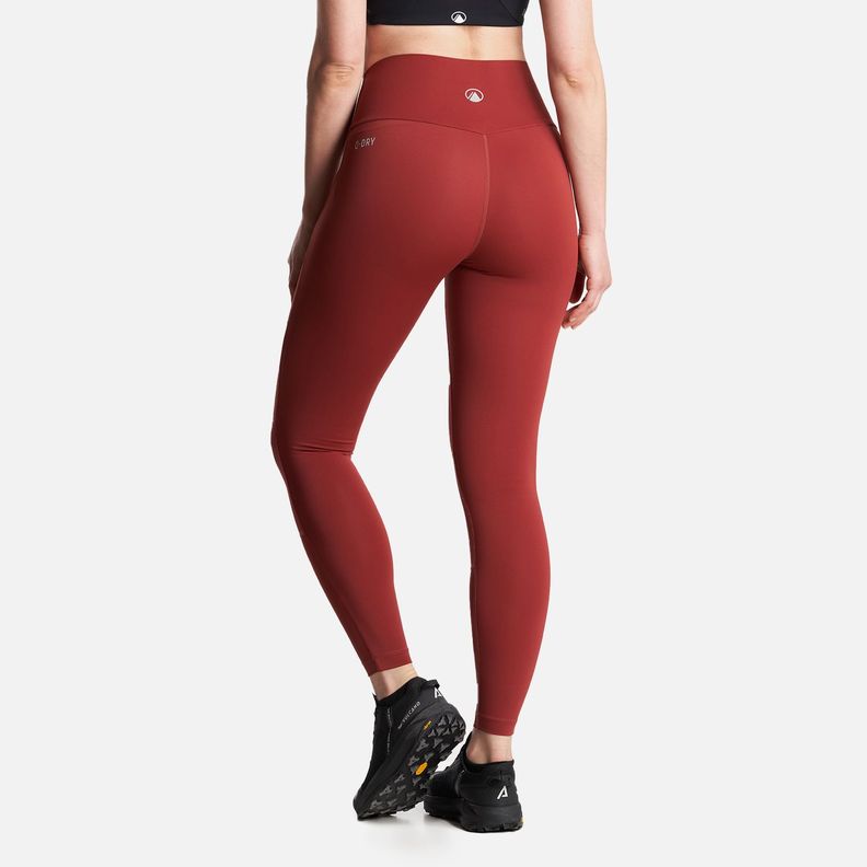 Calza Mujer  PureTrek Q-Dry Leggings Burdeo Lippi-3