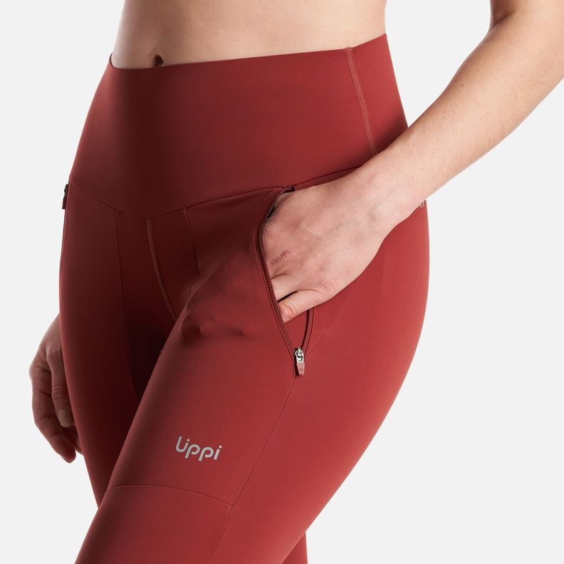 Calza Mujer  PureTrek Q-Dry Leggings Burdeo Lippi-4
