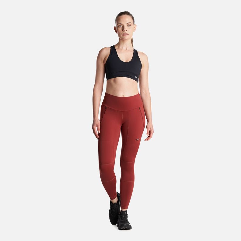 Calza Mujer  PureTrek Q-Dry Leggings Burdeo Lippi-5