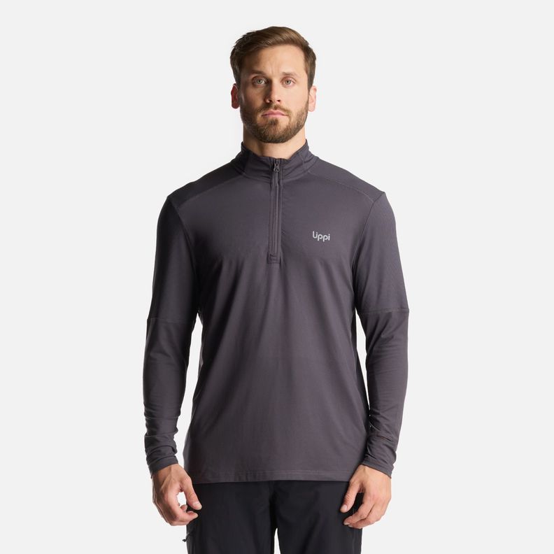 Poleron Hombre Puerto Trucco 14 Zip Grafito Lippi I24-1