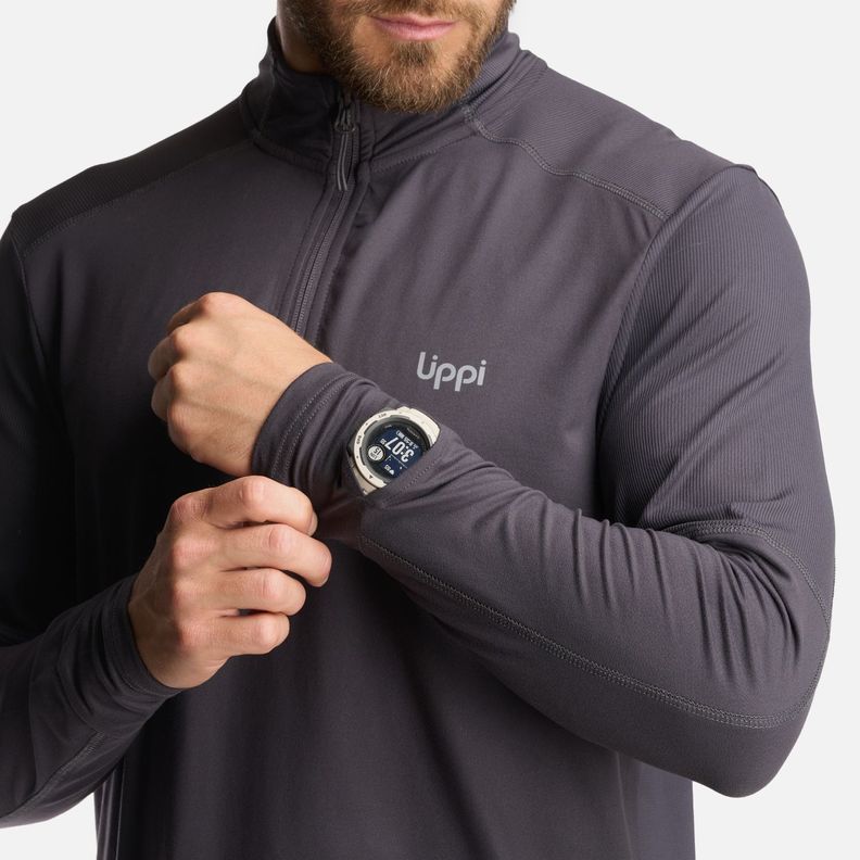 Poleron Hombre Puerto Trucco 14 Zip Grafito Lippi I24-5