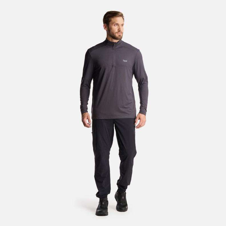 Poleron Hombre Puerto Trucco 14 Zip Grafito Lippi I24-6