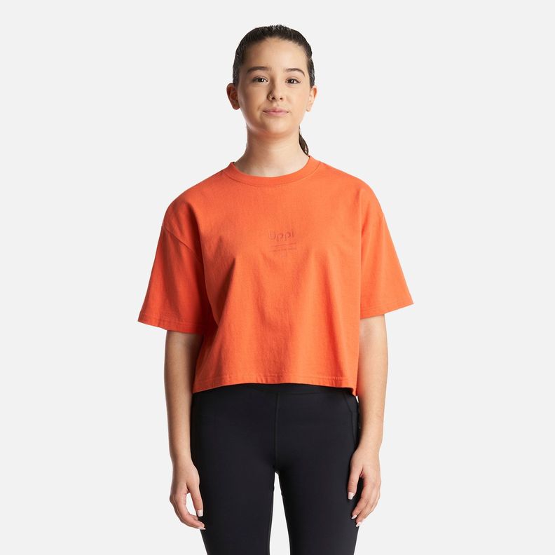 Polera Teen Girl Skyline Crop T-Shirt Salmon Lippi-1