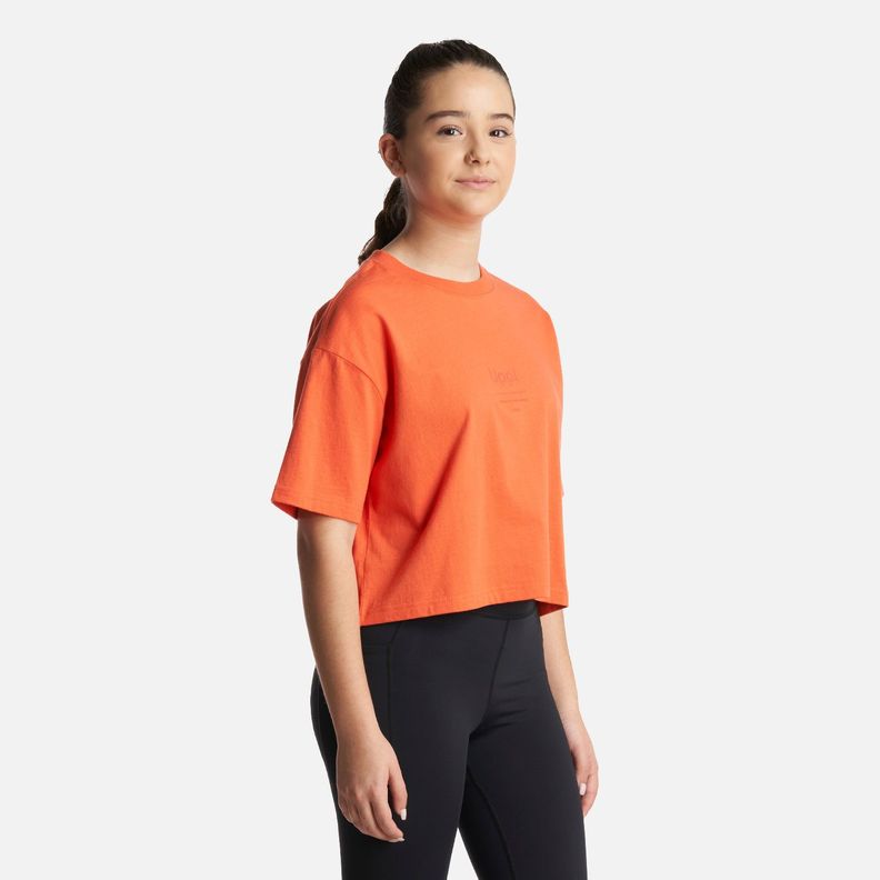 Polera Teen Girl Skyline Crop T-Shirt Salmon Lippi-2