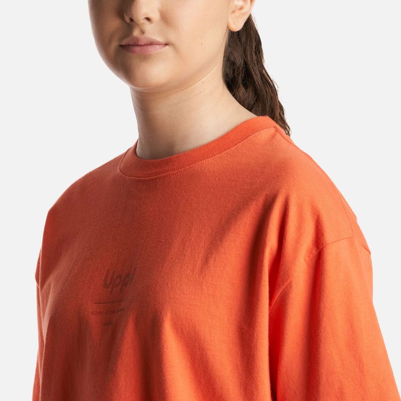 Polera Teen Girl Skyline Crop T-Shirt Salmon Lippi-4