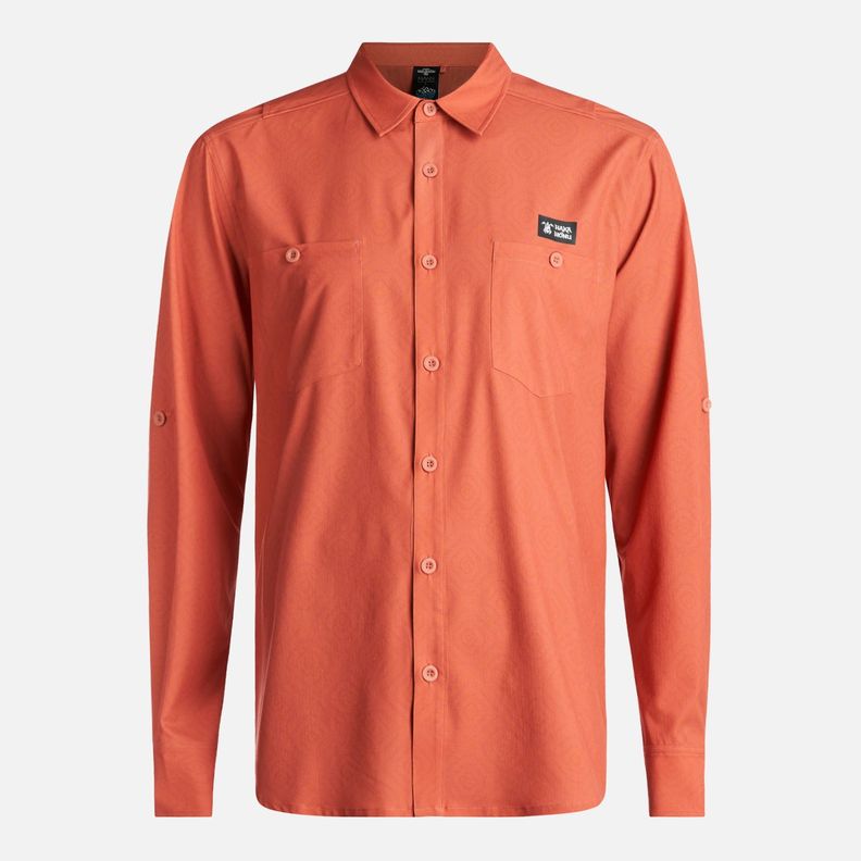 Camisa Hombre Cumbre Manga Larga Terracota Haka Honu-0