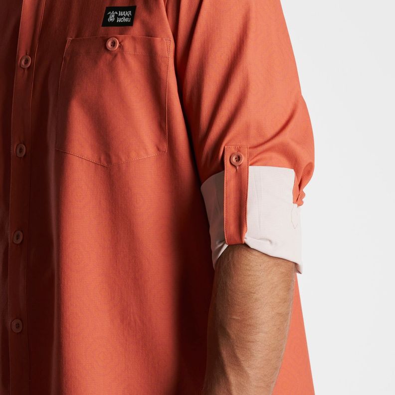 Camisa Hombre Cumbre Manga Larga Terracota Haka Honu-5