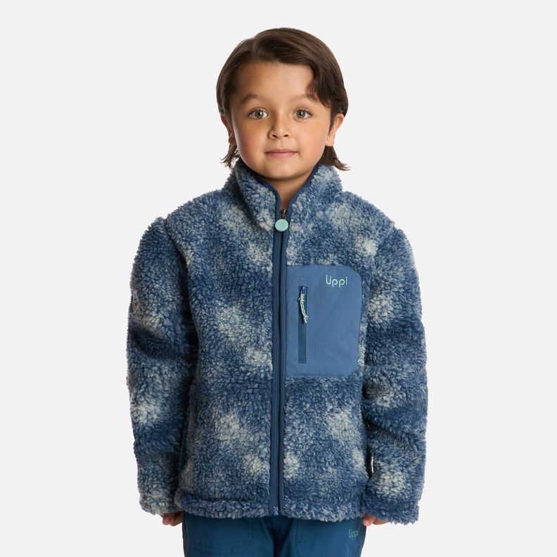 Polar Niño Glaciar Sherpa-pro Print Azul Piedra Lippi I25-0
