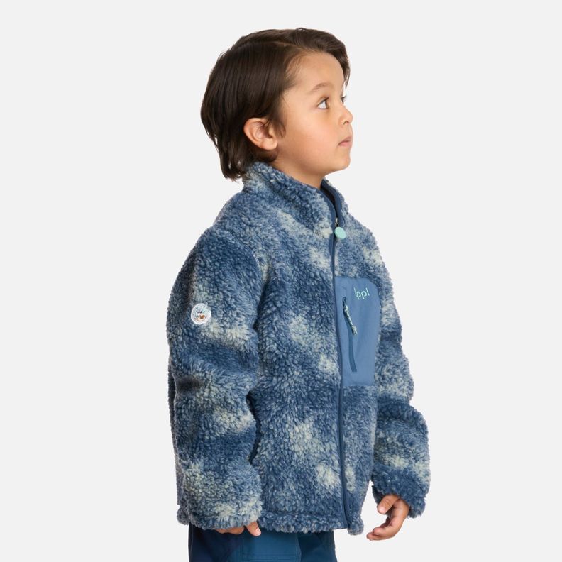 Polar Niño Glaciar Sherpa-pro Print Azul Piedra Lippi I25-1