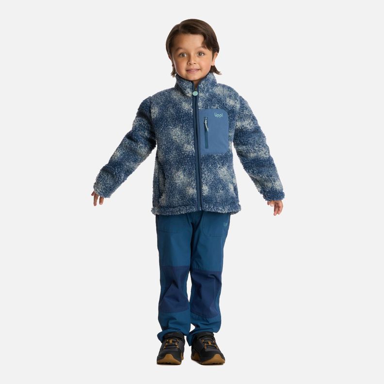 Polar Niño Glaciar Sherpa-pro Print Azul Piedra Lippi I25-5