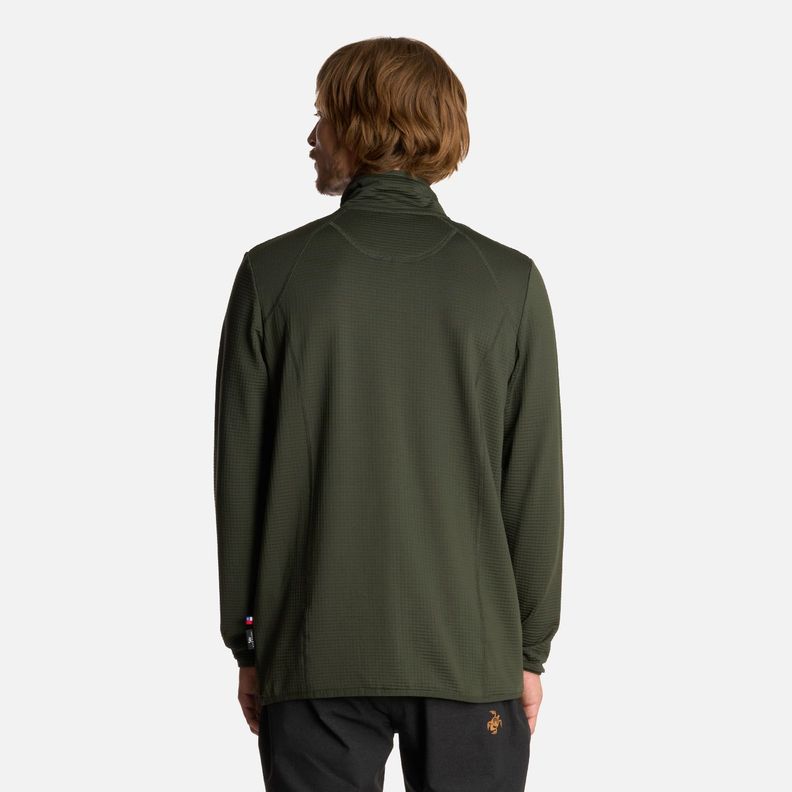 Polerón Hombre Taina Full Zip Verde Militar Haka Honu I25-2