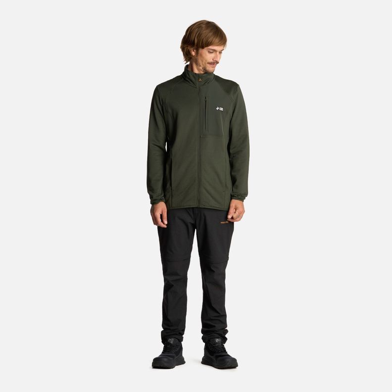 Polerón Hombre Taina Full Zip Verde Militar Haka Honu I25-4