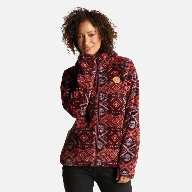 Chaqueta Mujer Calur-oso Full Print Burdeo Haka Honu-1