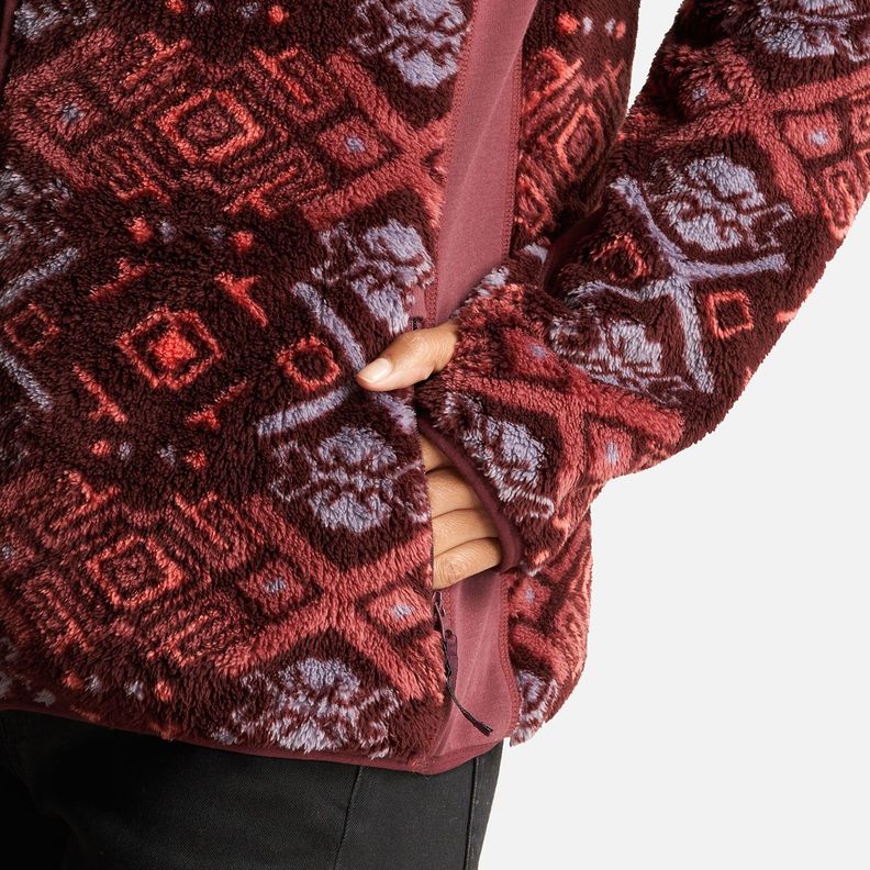 Chaqueta Mujer Calur-oso Full Print Burdeo Haka Honu-5