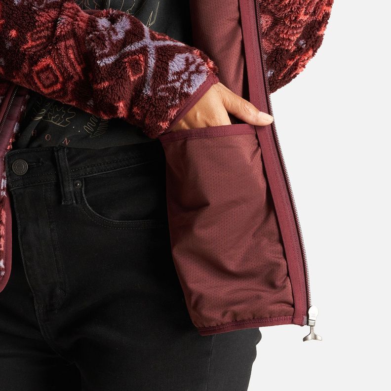 Chaqueta Mujer Calur-oso Full Print Burdeo Haka Honu-6