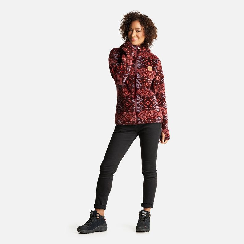 Chaqueta Mujer Calur-oso Full Print Burdeo Haka Honu-7