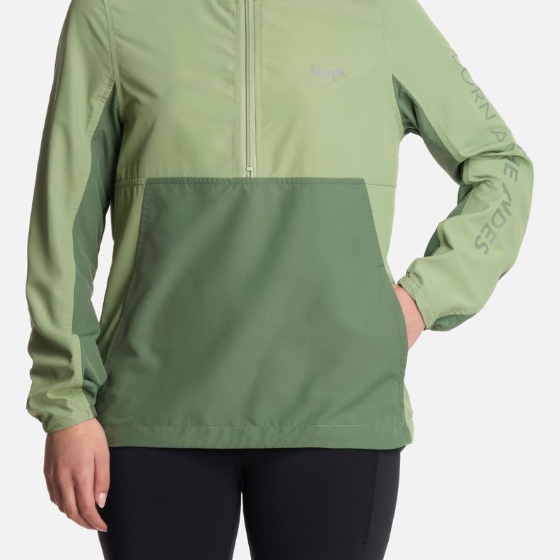 Chaqueta Mujer Nightfall WindBreaker 1/4 Zip Jade Lippi-4