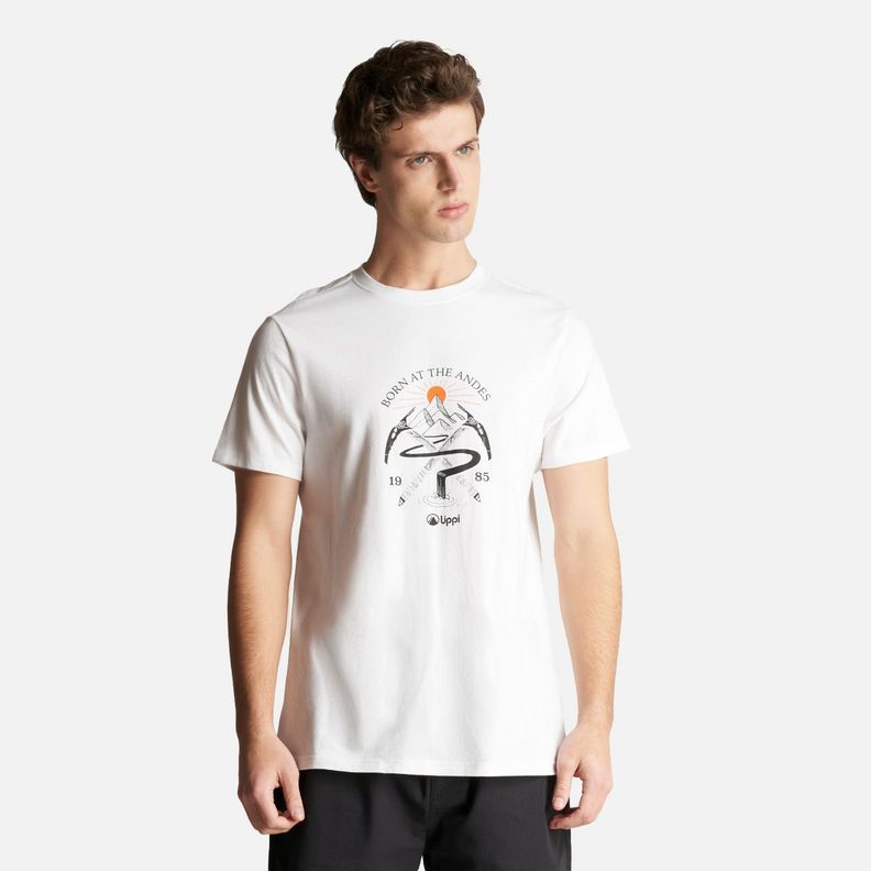 Polera Hombre Classic Piolet T-Shirt Blanco Lippi-1