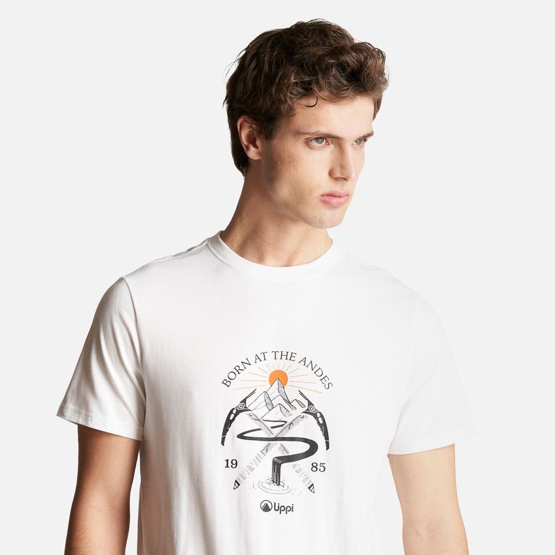Polera Hombre Classic Piolet T-Shirt Blanco Lippi-4