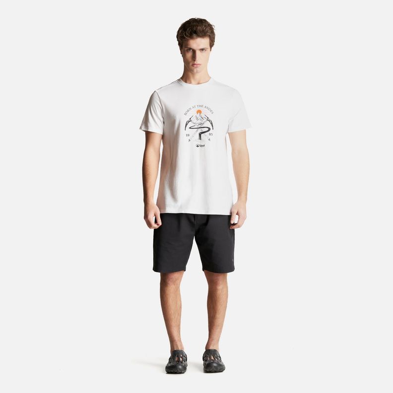 Polera Hombre Classic Piolet T-Shirt Blanco Lippi-5
